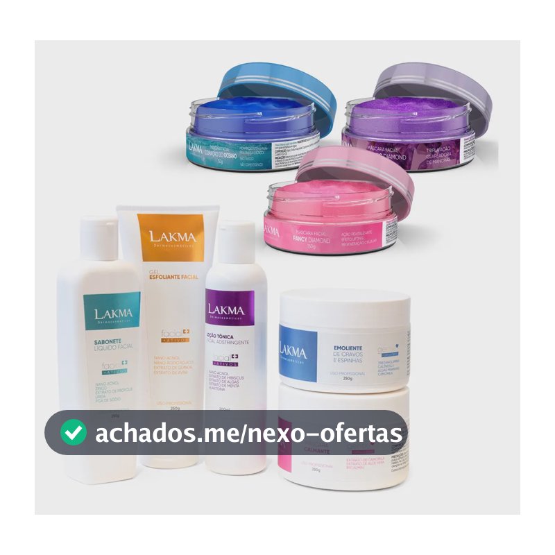 Kit Lakma: Limpeza De Pele Profunda + Máscaras Jóias Raras