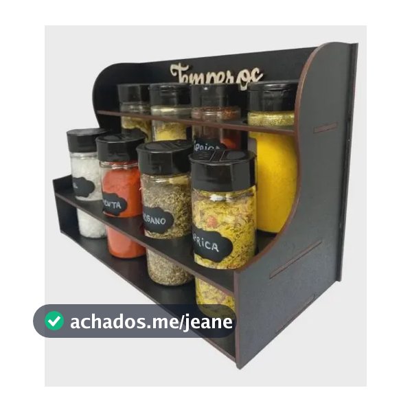 Porta Tempero Condimentos Kit Completo Potes Adesivos Caneta Cor Preto