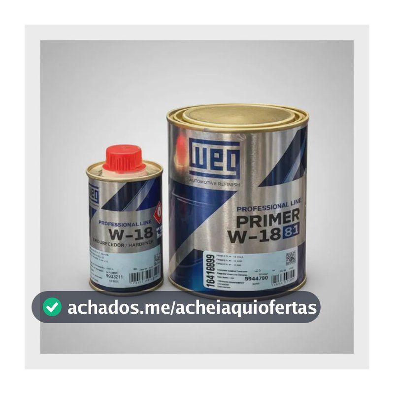 Primer Fundo Pu Weg W-18 Alto Sólidos Automotivo 8x1 900ml