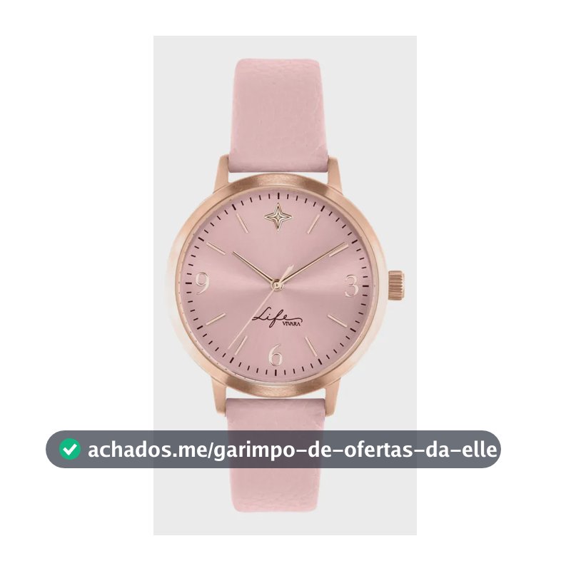 Relógio Life Realizações Feminino Couro Rosé Rosé