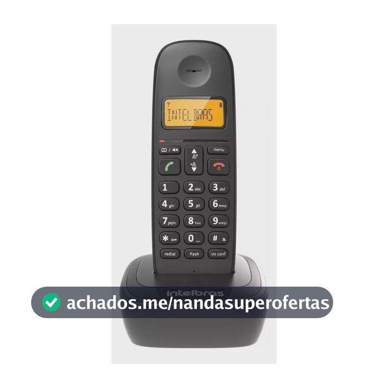 Telefone Sem Fio Intelbras Ts 2510 Preto Preto