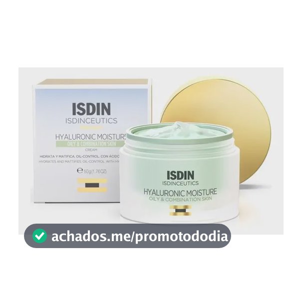 ISDIN Creme Hidratante Anti-Idade para Pele Oleosa Isdinceutics Hyaluronic Moisture Oily Skin - 50g