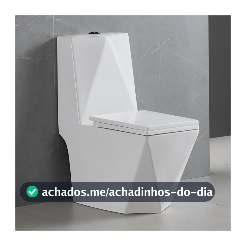Vaso Sanitário Monobloco Completo Diamante Caixa Acoplada Branco