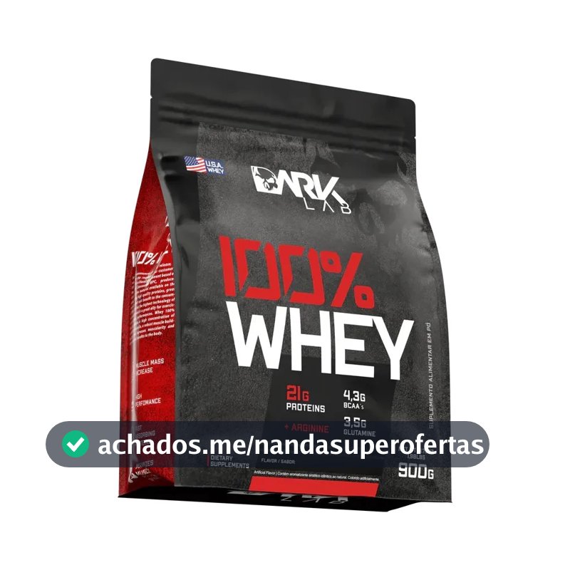 Whey Protein Concentrado 100% 900g Refil Dark Lab Sabor Gelatto Di Latte