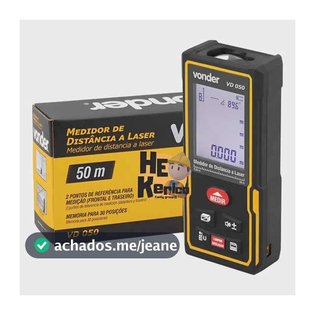Trena Eletronica Medidor Distancia Digital A Laser 50 Metros