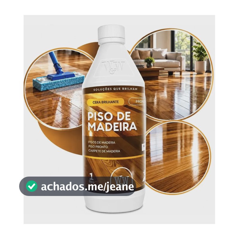 Cera Piso De Madeira Brilhante Líquida Para Brilho - W&w 1l