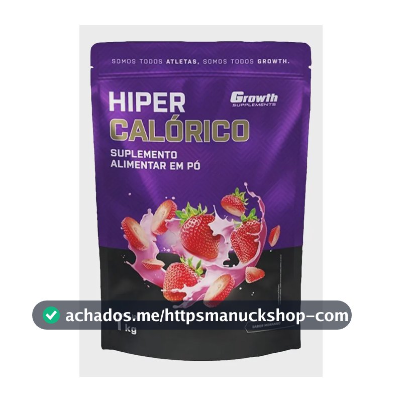 Hipercalórico 1kg Growth Supplements - Sabor Morango