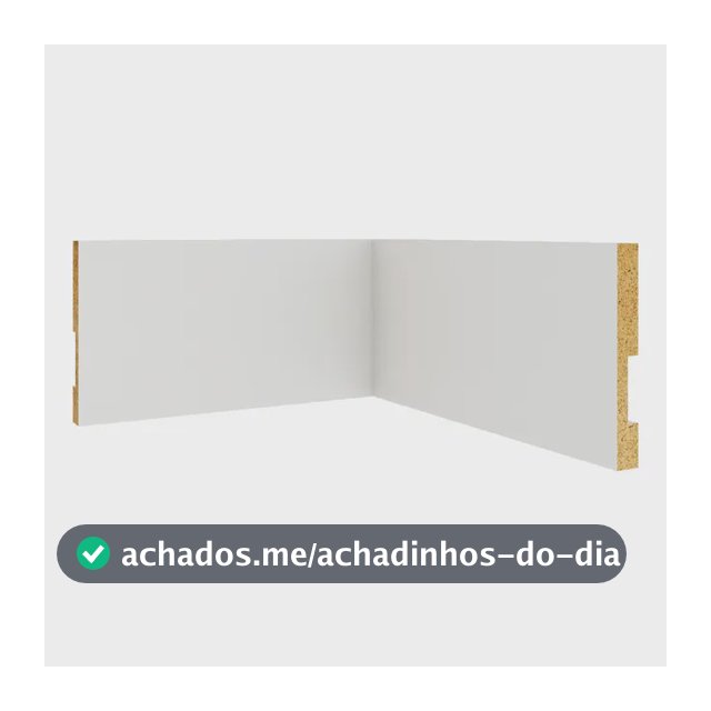 Kit 10 Rodapé 5cm Laminado Resistente Sala 18 Metro Mdf Liso