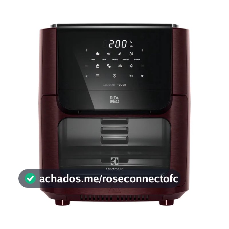 Fritadeira Air Fryer Oven Electrolux por Rita Lobo 12L Digital Vermelha Escura Experience 1700W EAF86