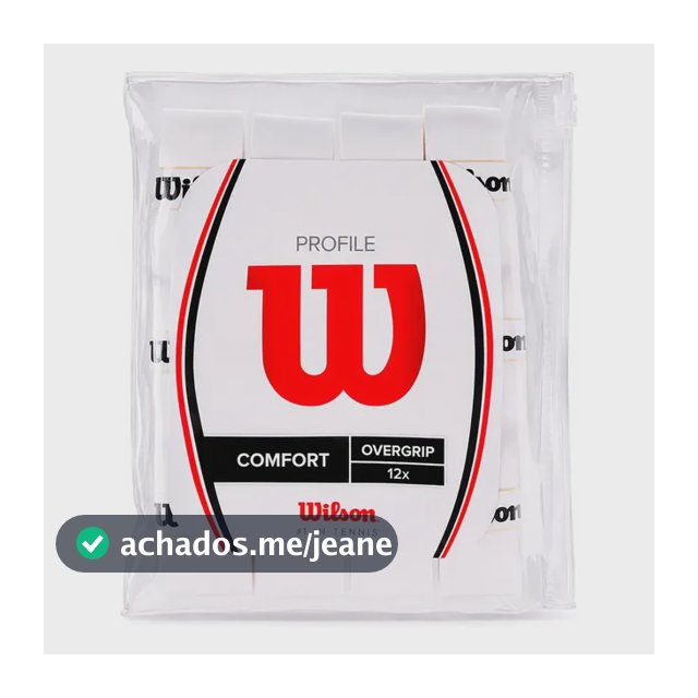 Overgrip Wilson Profile Pro Pack Branco Com 12 Unidades