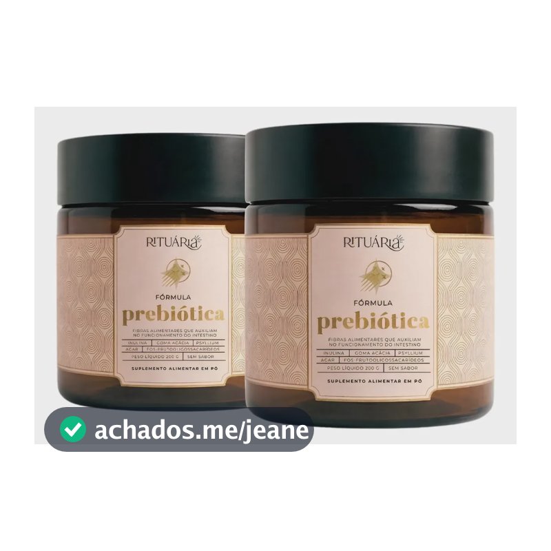 Suplemento em pó Rituária Saúde Intestinal e Pele Vegana Prebióticos Fórmula Prebiótica Intestino Sem sabor x 200g 2 un