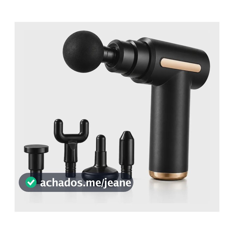 Massageador Pistola Elétrica Profissional Muscular Portátil 127/220v Preto