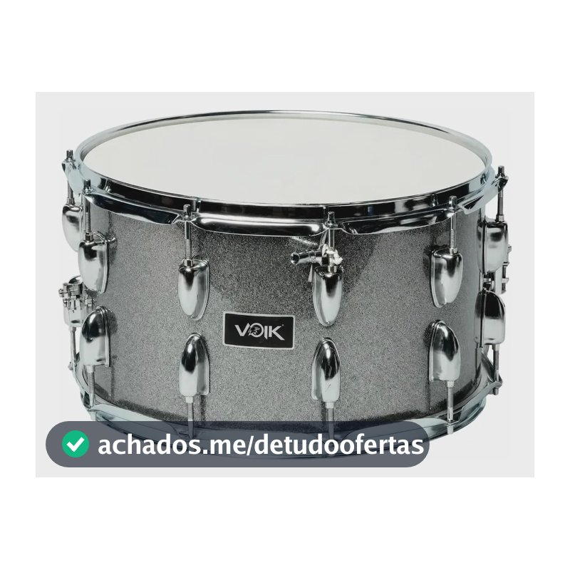 Caixa De Bateria Outlet Voik 14x8 Madeira Cromado Titanium Titanium