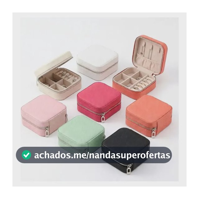 Kit 10 Mini Porta Jóias Viagem Maleta Caixa Zíper Atacado
