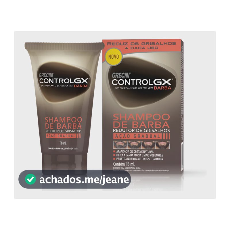 Grecin Control Gx Shampoo De Barba Redutor Grisalhos 118ml