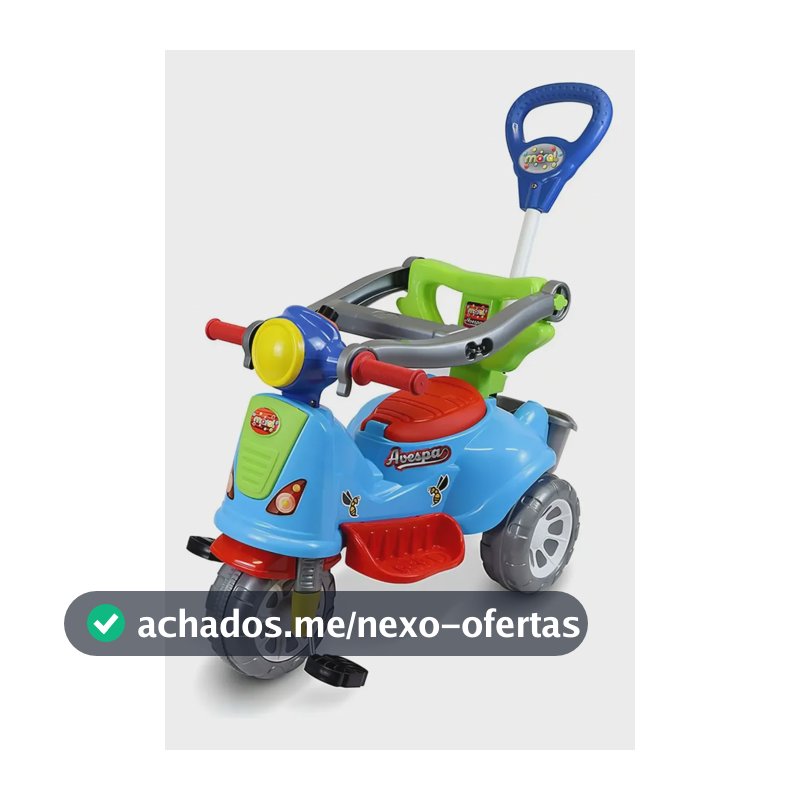 Triciclo Avespa Maral Infantil Com Haste E Proteção Lateral
