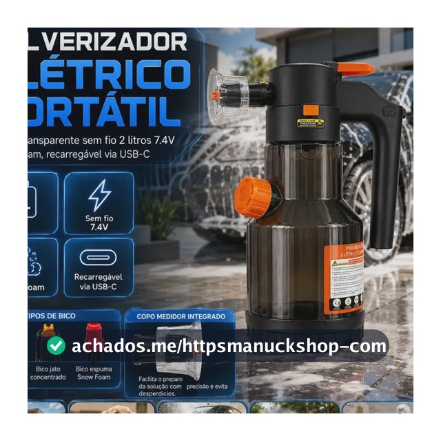 Pulverizador Elétrico Snow Foam para Carro, Moto e Jardim – 2 L