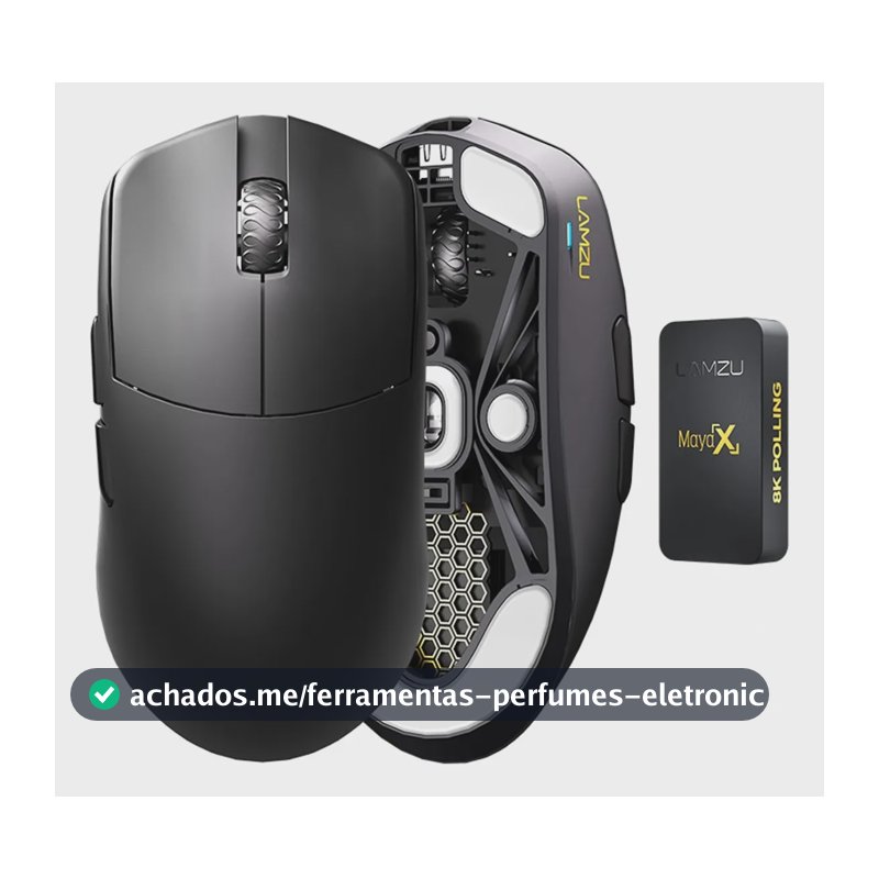 Mouse Gamer Lamzu Maya X Preto  8k Pwm3950 30000 Dpi 47g Preto