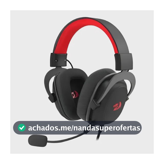 Headset Gamer Redragon Zeus Lite Preto Drivers 53mm com Microfone Removível
