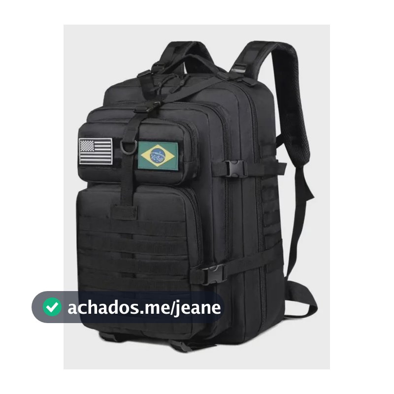 Mochila Tática Camping Militar 50 Litros Resistente A Água Preto