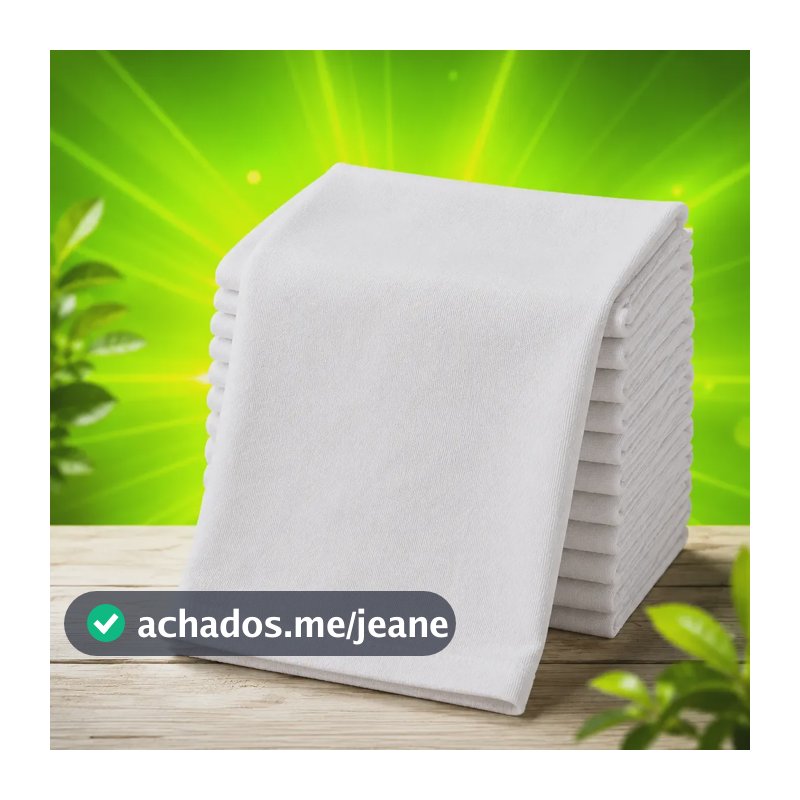 Kit 10 Panos De Prato Liso Nova Era Resistente 100% Algodão Branco Liso Artesanato
