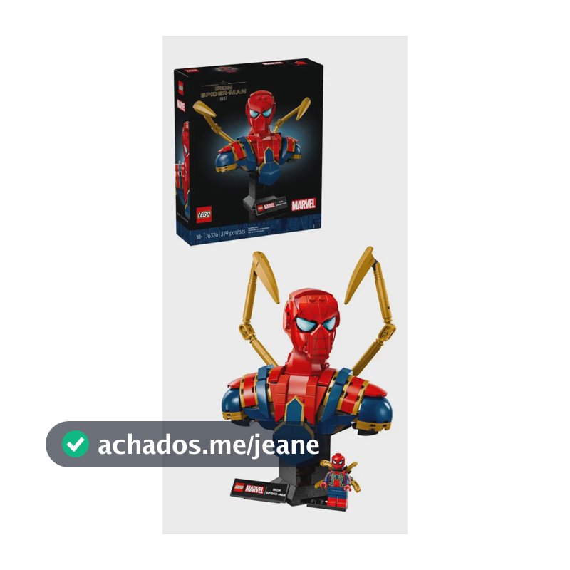 Lego 76326 Marvel Busto Do Homem-aranha De Ferro 18+ 379 peças - 2025