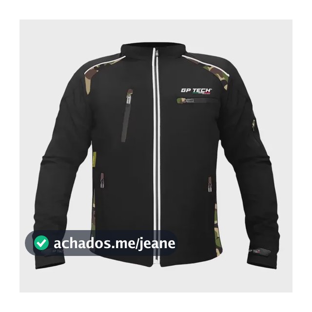 Jaqueta Motociclista Gp Tech Casual Com Proteções Resistente À Água