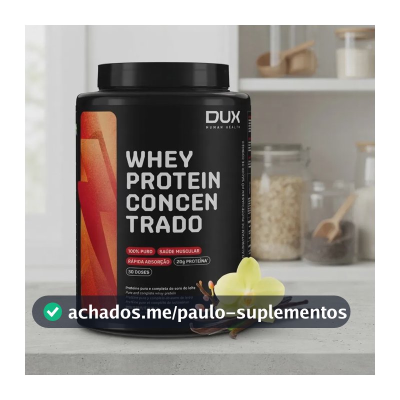 WHEY Protein Concentrado Dux em pó sabor Baunilha x 900g