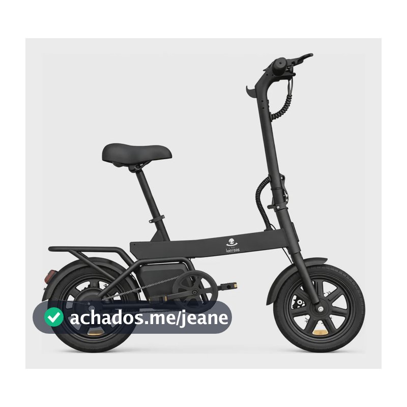 Bicicleta Elétrica Dobrável 440w 42v 7.8ah | Até 32 Km/h B20 Preto
