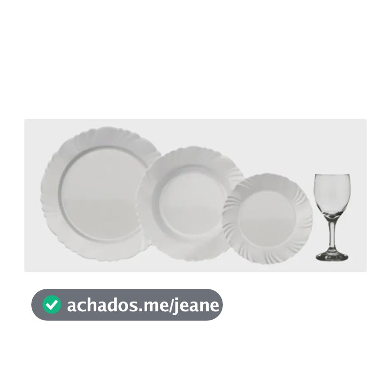 Conjunto Jantar Nadir Opaline Branco 16 Peças Vidro Temperado