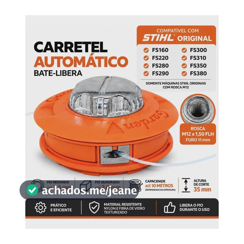 Carretel Automático Roçadeira Stihl Fs160 Fs220 Fs280 Fs290