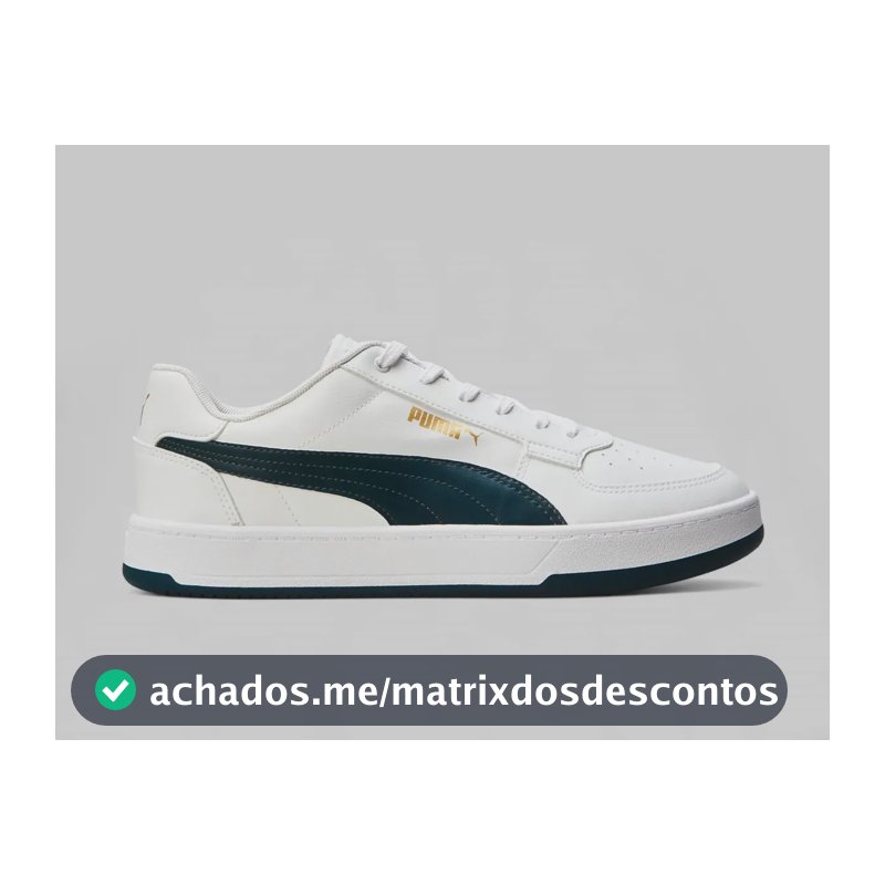 Tênis Masculino Caven 2.0 Bdp Puma Branco E Azul Escuro Liso 41 Br