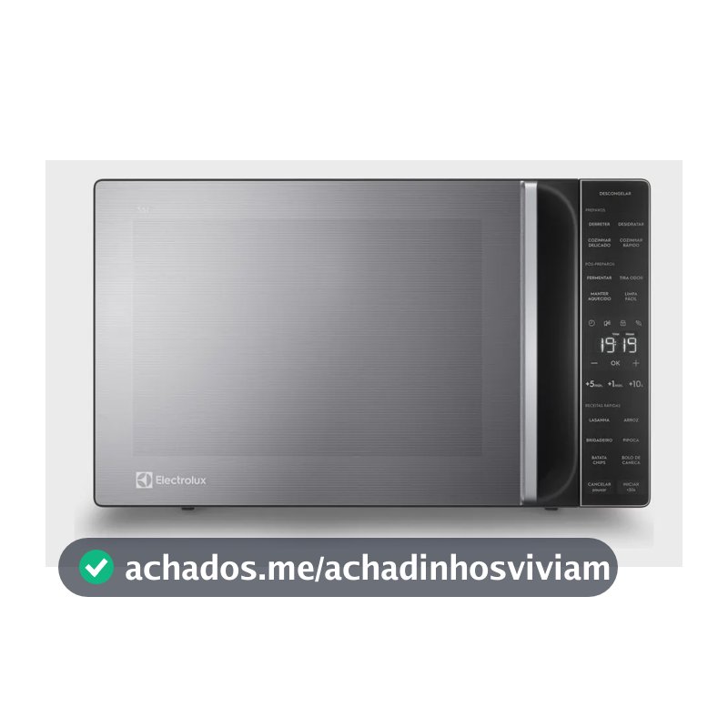 Micro-ondas Electrolux 36L cor Inox Efficient com Descongelamento Assistido ME36S