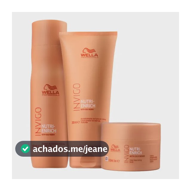 Wella Invigo Nutri Enrich Shampoo/Condicionador + Mascara