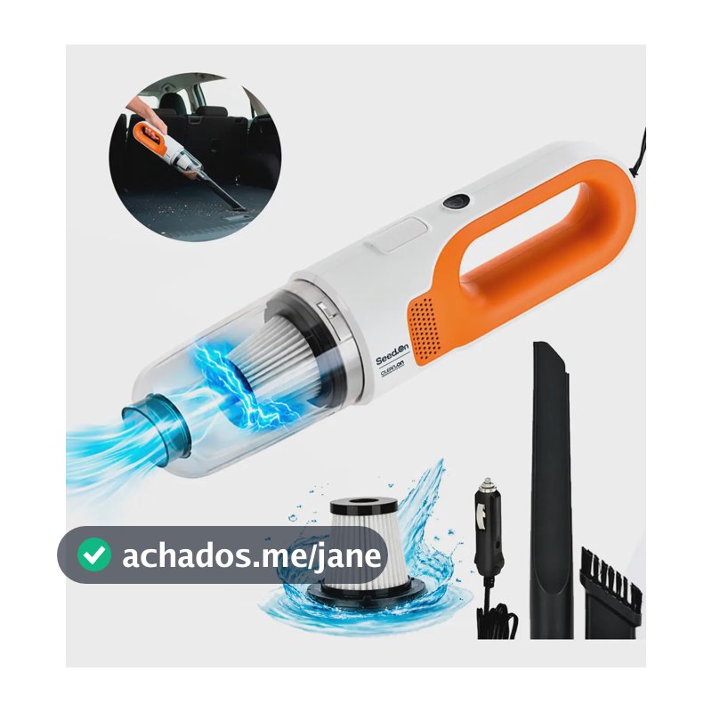 Aspirador De Pó Automotivo Portátil Potente 180w Com Filtro Hepa E Cabo De 4,0m Para Carro Caminhão Caminhonete