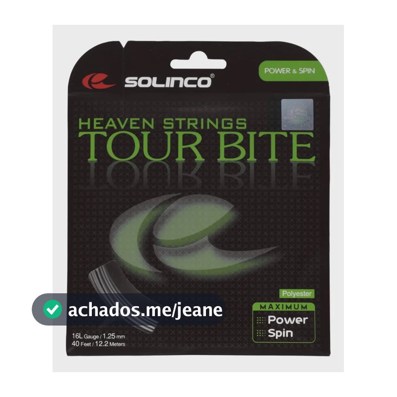 Corda Solinco Tour Bite 16l 1.25mm Prata - Set Individual