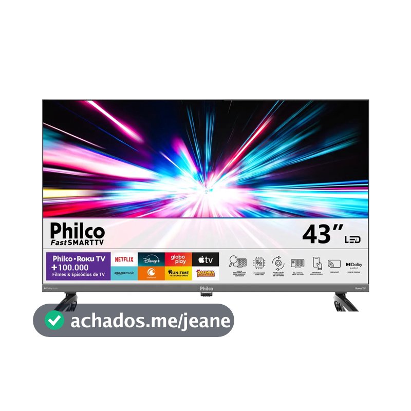 Smart Tv 43 Philco P43vik Roku Led Dolby Audio Wi-fi Hdmi Hdr Full Hd 110/220v