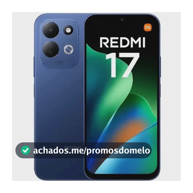 Smartphone Xiaomi Redmi 17 4G 4GB RAM 256GB Tela 6,9 120Hz Bateria 7500mAh 50MP Azul