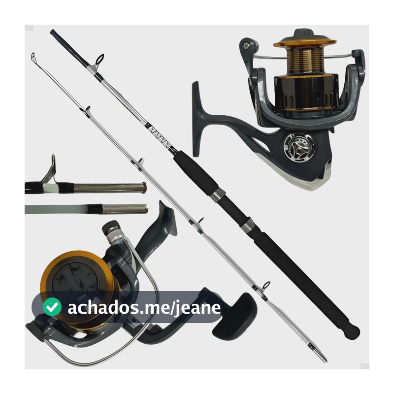 Kit Pesca MTZK Vara Fibra Vidro Sólida 1,65m e Molinete 3000 14 Rolamentos