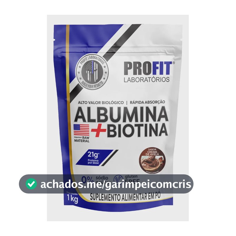 Albumina Profit Labs em pó sabor Creme de avelã x 1kg