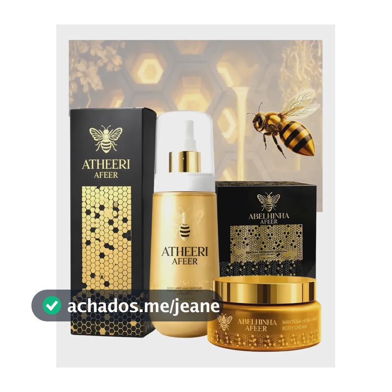 Kit Body Splash Perfume Abelhinha Afeer + Manteiga Corporal
