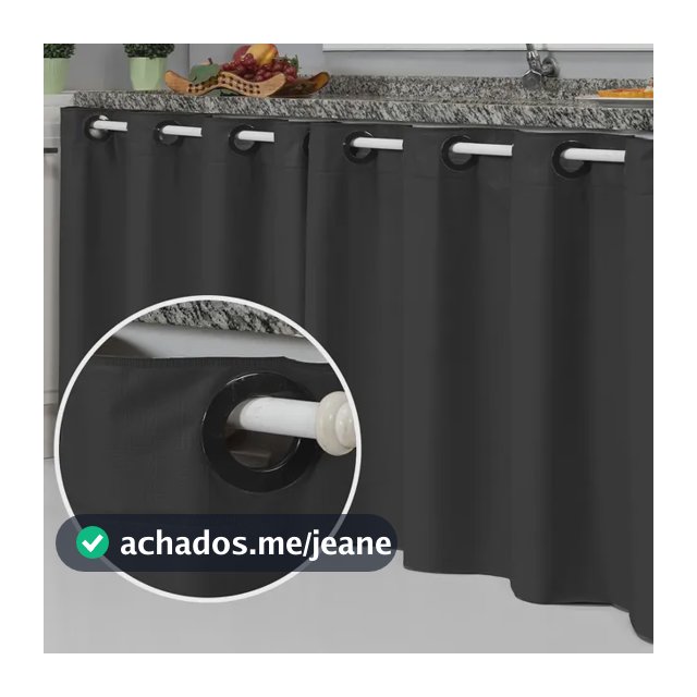 Cortina Pia De Cozinha Pvc Impermeável E Antimofo 2,80x0,80