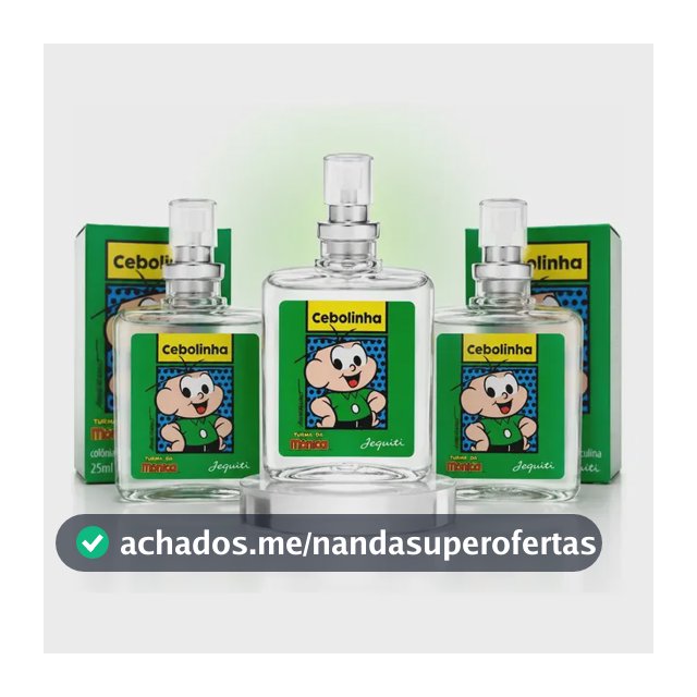 Kit 3 Perfumes Cebolinha Jequiti 25ml Infantil Turma da Mônica Colônia Masculina Kit Presente Original