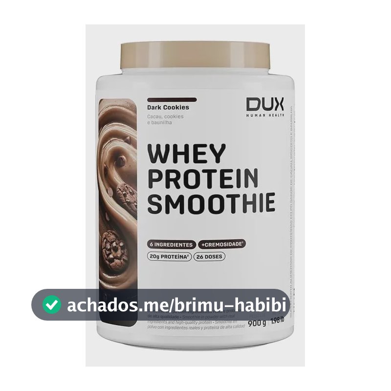 Whey Protein Dux Smoothie Dark Cookies Proteína Em Pó 900g Outros