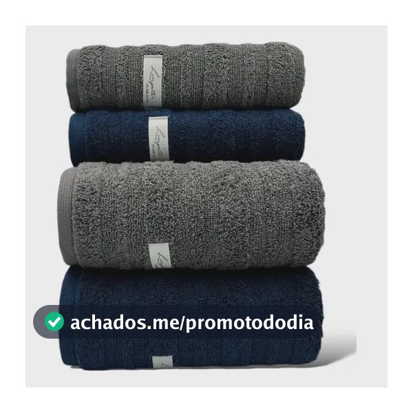 Kit 4 Toalhas De Banho E Rosto Super Grossa Alta Gramatura