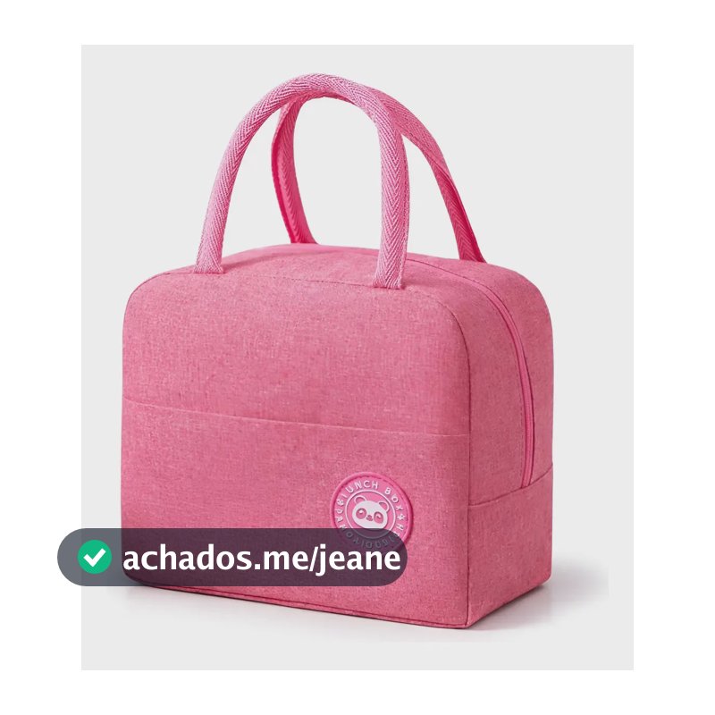 Bolsa Térmica Lancheira Marmita Academia E Passeios Rosa