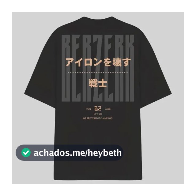 Camiseta Oversized Masculina Berzerk Yakuza Academia