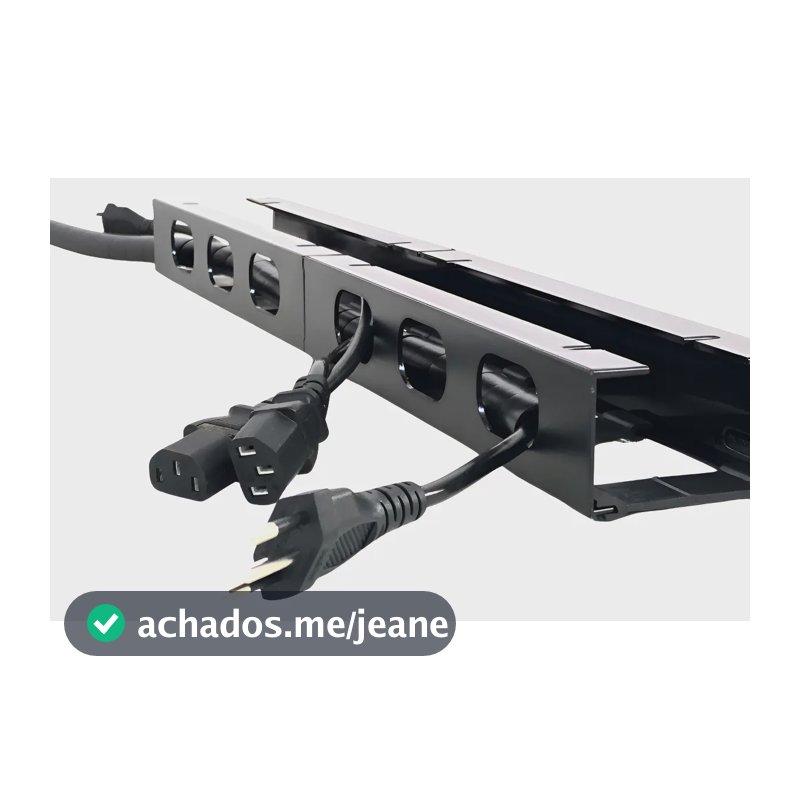 0,75 Metros Organizador De Fios Cabos Baixo Mesa Oculto C/nf Preto