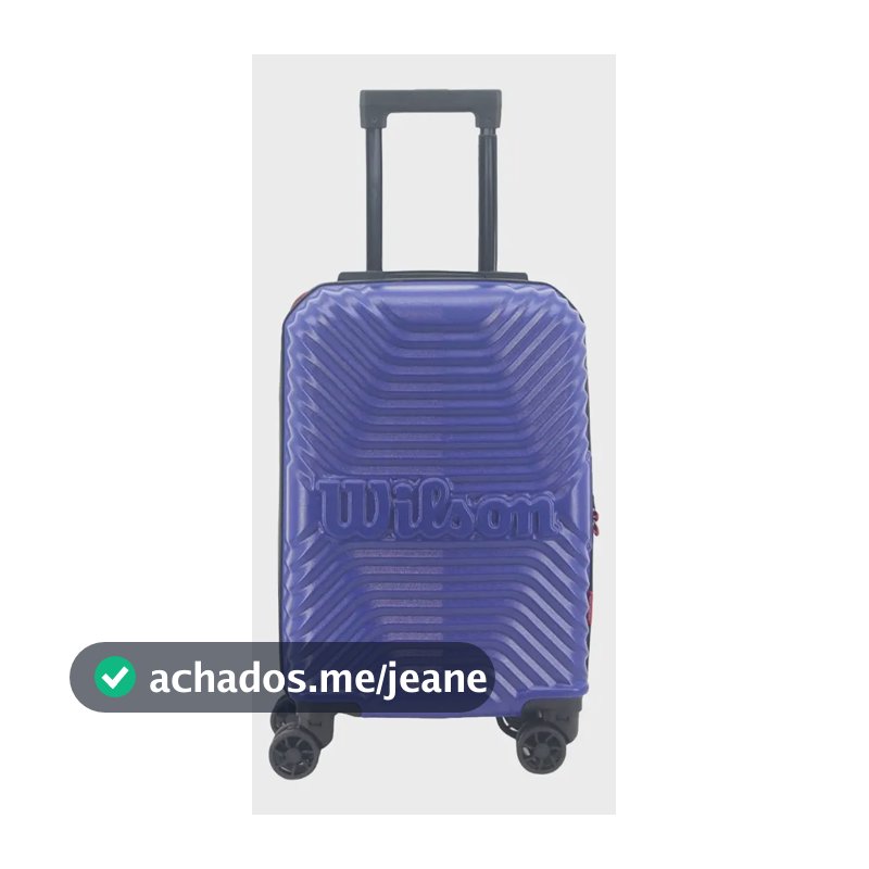 Estojo de bagagem de viagem Carry On para cabine com foles de 20 polegadas, 4 rodas, ABS rígido, cor Wilson, cor azul