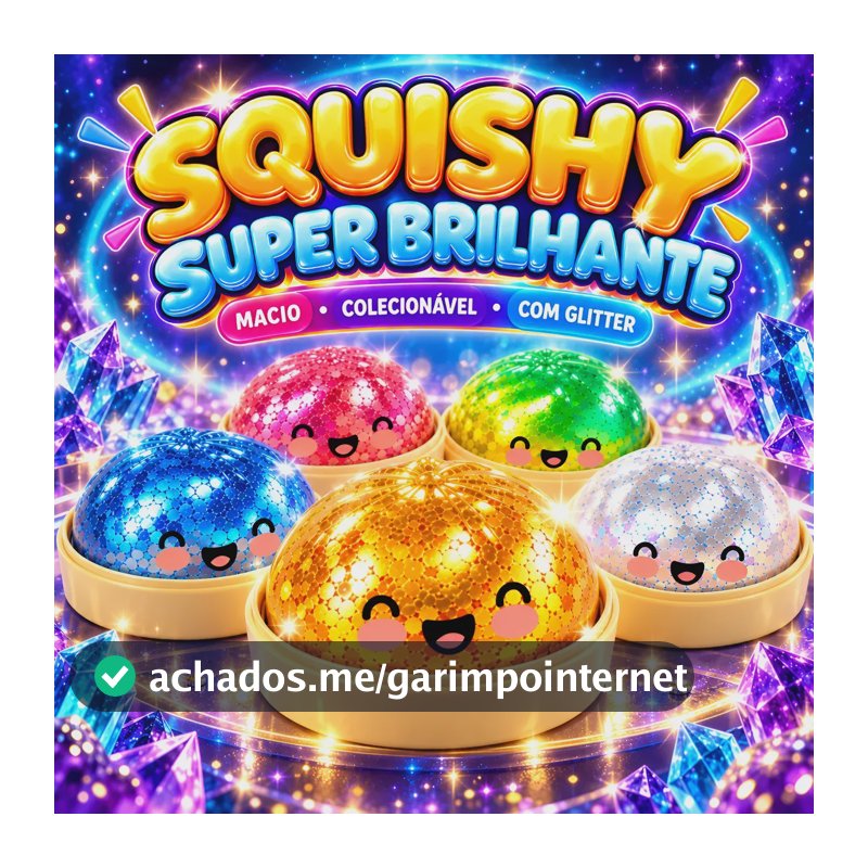 Squishy Brinquedo Antistress Macio Glitter Bolinha Raro Dump Surpresa